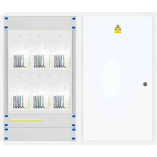 Elektroměrový rozvaděč 6x 3f elektroměr bez HDO